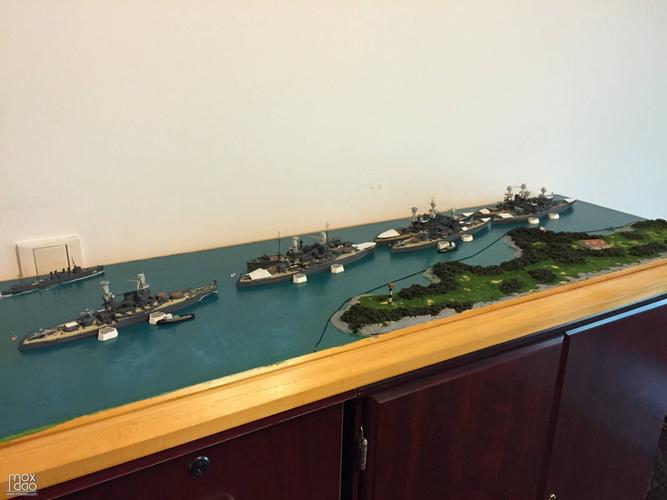模型制造大列隊(duì)1700珍珠港戰(zhàn)列艦大街水景